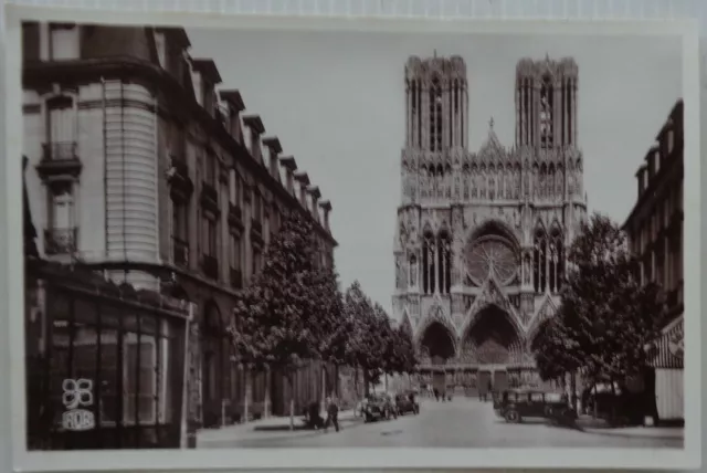 Reims 51 CPA Street Libergier Place of / The Parvis La Cathedral Good Condition