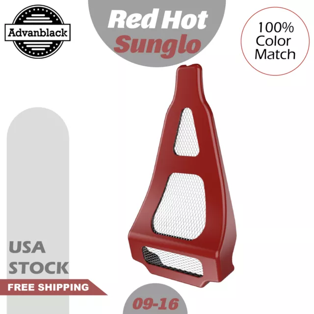 Red Hot Sunglo ABS Chin Spoiler Fits 09-16 Air-Cooled Harley Davidson Touring