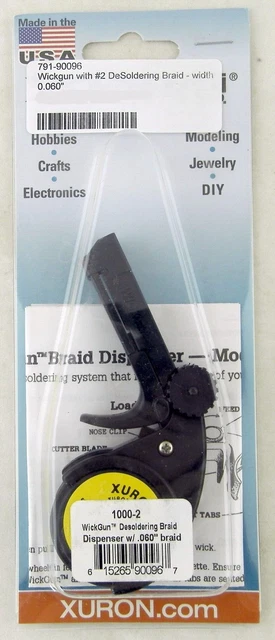 WickGun Desoldering Braid Dispenser w/.060" Braid - XURON #1000-2