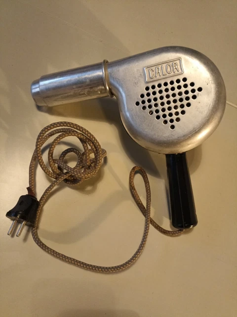 Sèche-cheveux Vintage CALOR Des Années 60/70 – Inox – 350W – Fonctionnel – Occasion En Bon état