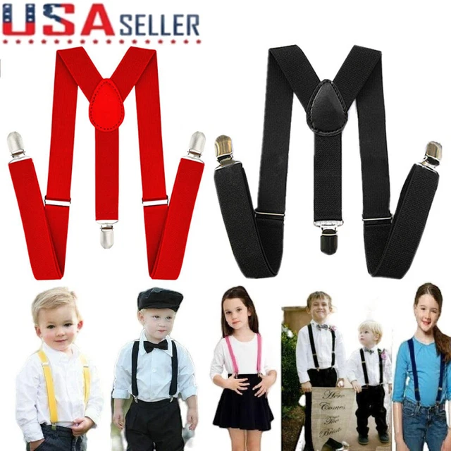 Suspenders for Kid Adjustable Elastic Y-Back Design for Girl & Boy Toddler Baby