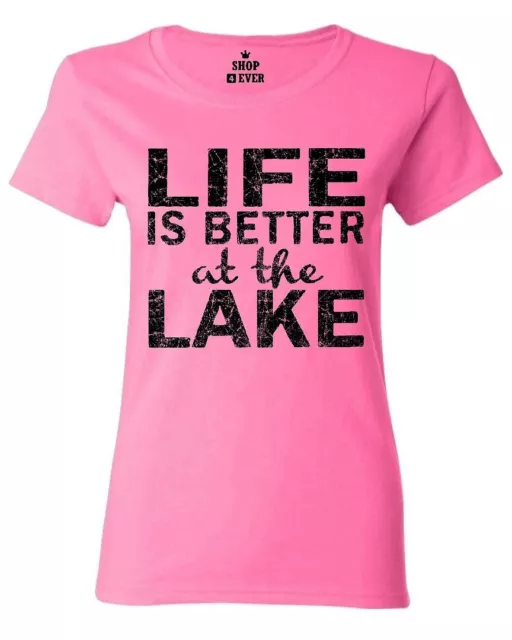 Black Life is Better at the Lake Women's T-Shirt Camping Hiking Shirts