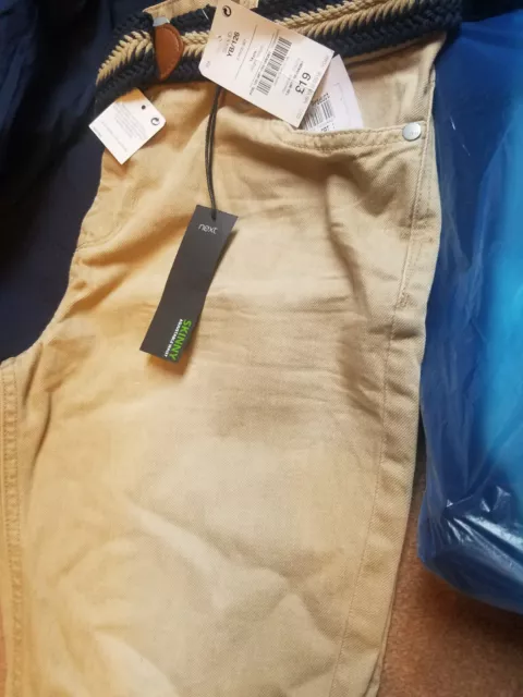 BNWT BOYS  Next Beige Chinos Trousers AGE 14 YRS