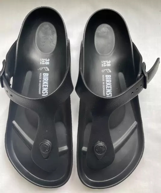 Birkenstock Women's Gizeh EVA Black Sandals Unisex Shoes Regular Fit Size 38