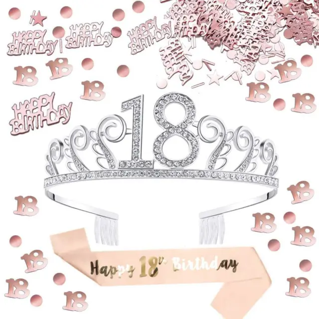 ANYASEN CORONCINA 18 Anni Compleanno Decorazioni tiara in strass