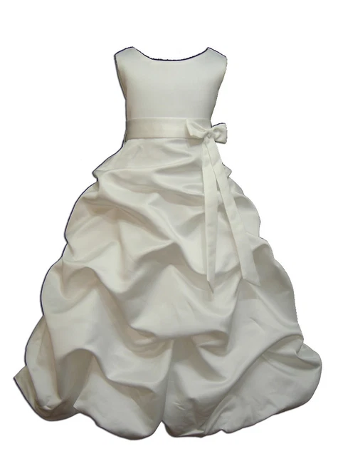 Nuovo Bambina Vestito Fiore Damigella Abito da Sposa Vestito per Spettacolo