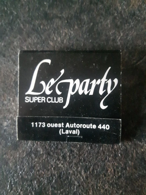 Le Party Super Club Laval Quebec Matchbook Cover