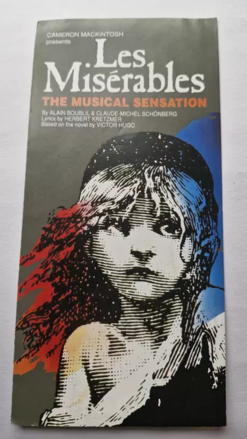 Les Miserables-The Musical Sensation Vintage Leaflet 1986 palace Theatre London