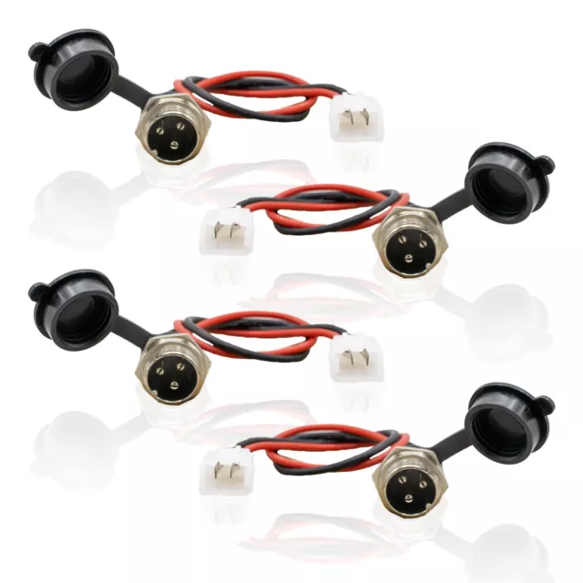 4) 3 Prong Charger Port Jack Diy For Razor Currie Electric Bike Scooter Quad Atv