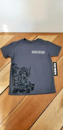 Roblox Logo Youth Boys Girls Gamer T-Shirt Robloxian Kids Size 4/5