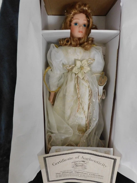 HERITAGE SIGNATURE COLLECTION Porcelain Doll "Angel Angelica" COA