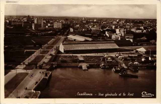 CPA AK MAROC CASABLANCA - Vue générale et le port (115115)