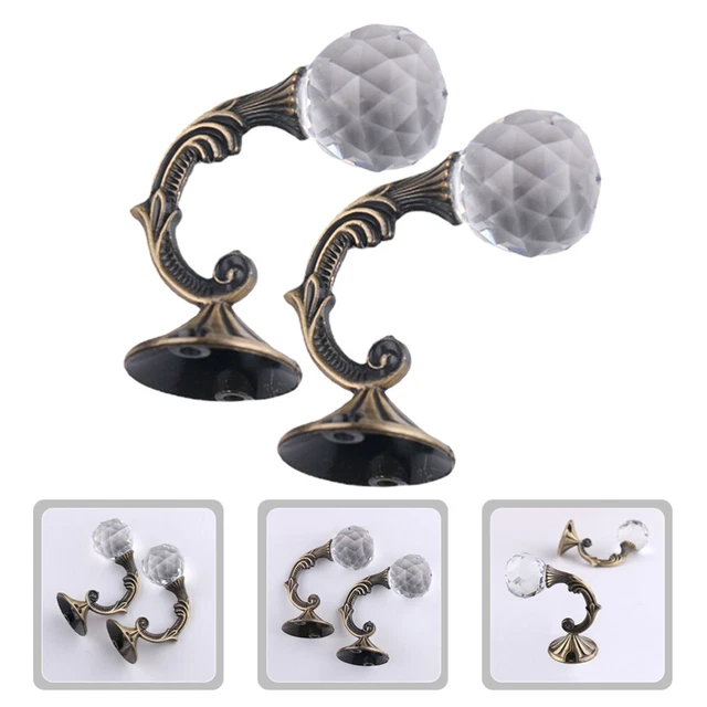 2PCS Retro rideaux Tiebacks European Style Wall Curtain Tieback Holders Fixing
