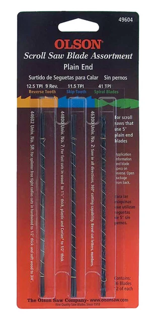 Olson FR49604 PACK (36) Reverse Skip SPIRAL SCROLL Saw Blade Assortment 0064139 Olson FR49604 PACK (36) Reverse Skip SPIRAL SCROLL Saw Blade Assortment 0064139