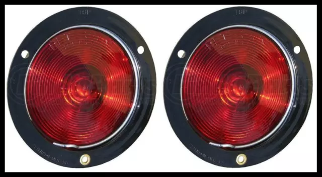 NEW Pair Peterson M413 Flush-Mount Trailer Stop Turn and Tail Lights Lighting