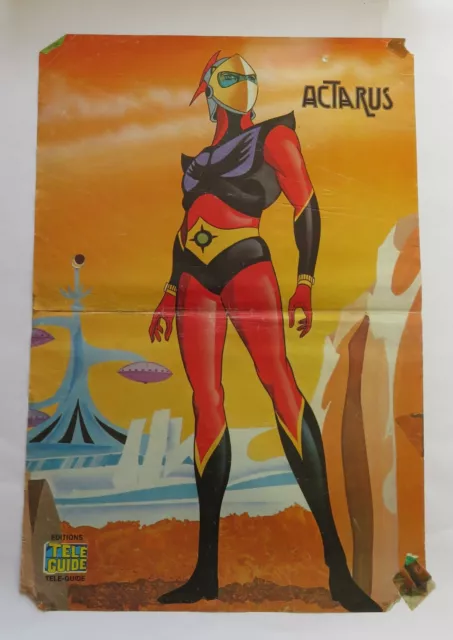 Goldorak - Poster Central - A3 - Editions TeleGuide - Actarus -Original - 1980's