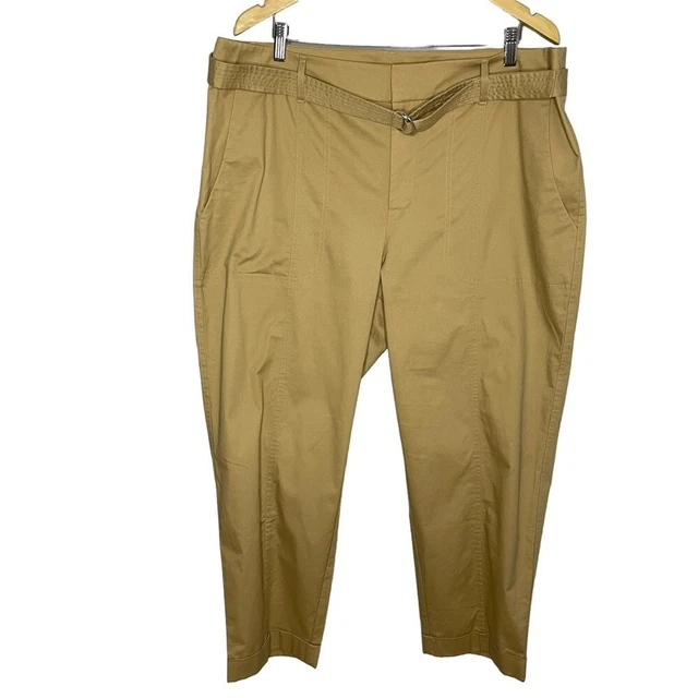 Chico's Casual Utility Ankle Pants Tan Casual Women's 3.5 / 18