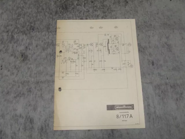 Schaltplan Service Manual Kofferradio Radio Nordmende Windsor  8/117A