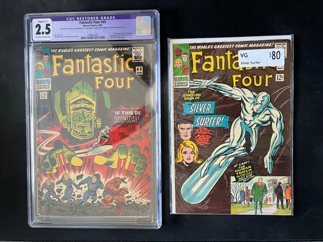 FANTASTIC FOUR #49 & #50 - First Full Galactus CGC Restored Grade