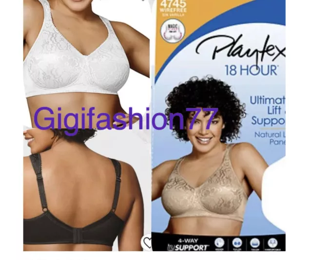4745 PLAYTEX 18 Hour Ultimate Lift And Support Wireless Comfort Bra $18.99  - PicClick