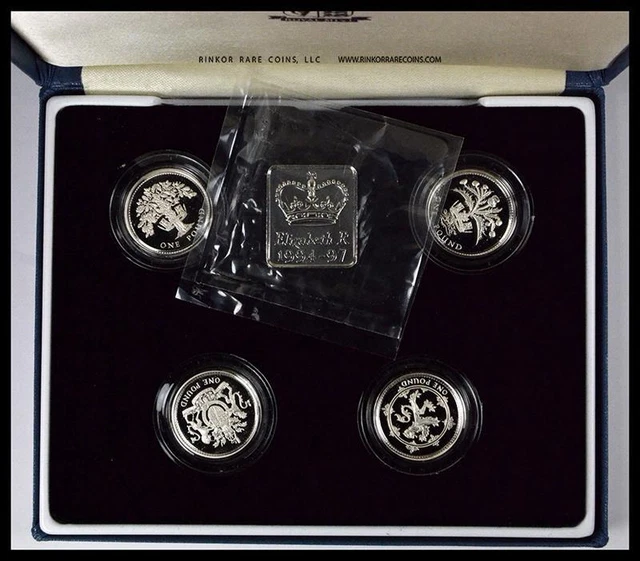 United Kingdom Silver Proof One Pound Four-Coin Collection