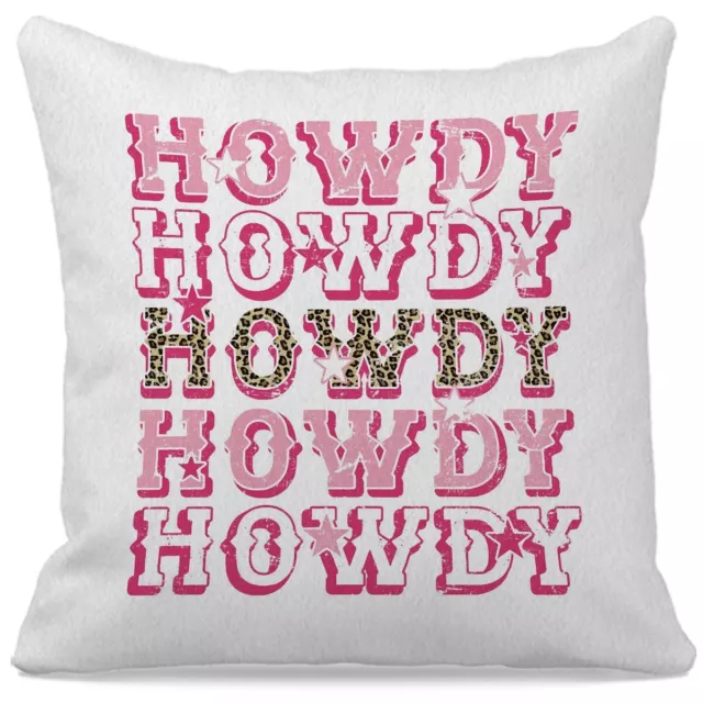 Cowgirl Western Hot Pink Preppy Howdy Leopard Cheetah Decorative Throw Pillow...