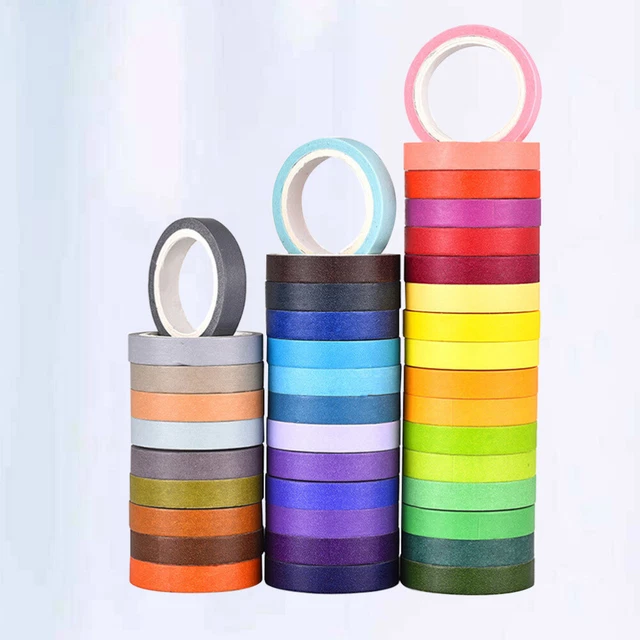 40 Pcs Bricolage Washi Bandes À La Main Livre Album Coloré Bandes De Papier 10