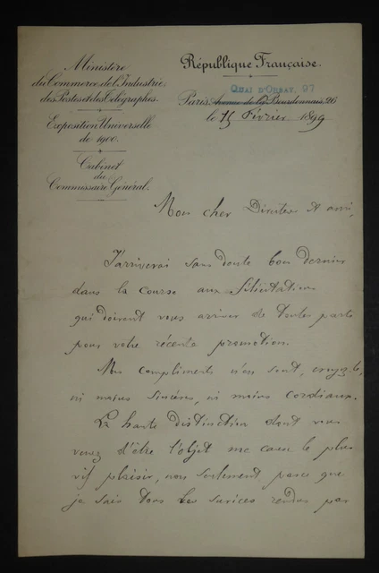 Alfred Berl lettre autographe manuscrite - La Librairie Antique