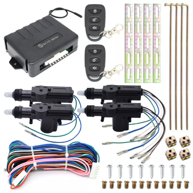 Car 4 Door Kit Keyless Power Universal Lock Entry System Security Central Remote