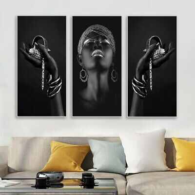 African Wall Art Woman Canvas Painting Canvas Posters Prints Home Decor Pictures
