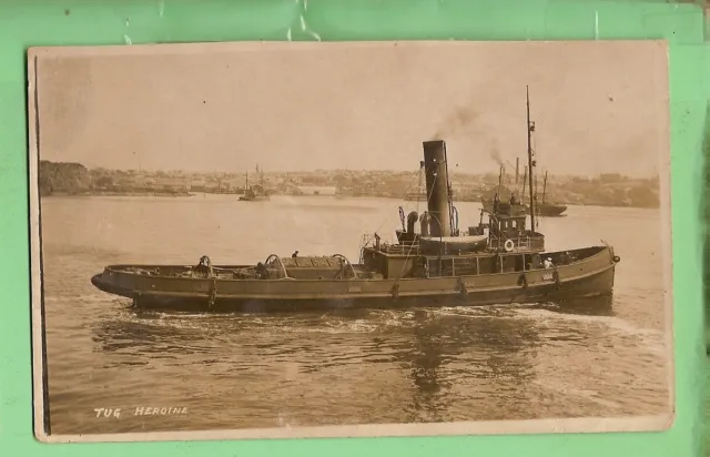 #B.   Tugboat Shipping  Postcard - Tug  Heroine