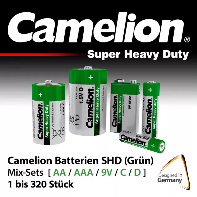 Batterien AA I AAA I 9V Block I Baby C I Mono D I Batterie Set Camelion