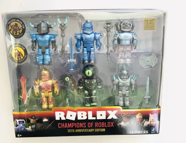 ROBLOX CHAMPIONS OF ROBLOX 15th Anniversary Edition 6 Toy Figure Set w ...