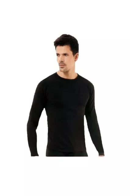 2 Stk.Herren Thermo Unterhemd Thermounterwäsche Shirt Langarm Warm Winter K-79