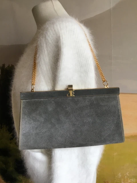 Sac Porté Main En Cuir Pleine Fleur Cognac Jacques Esterel Vintage - Très Bon état - Taille Moyen