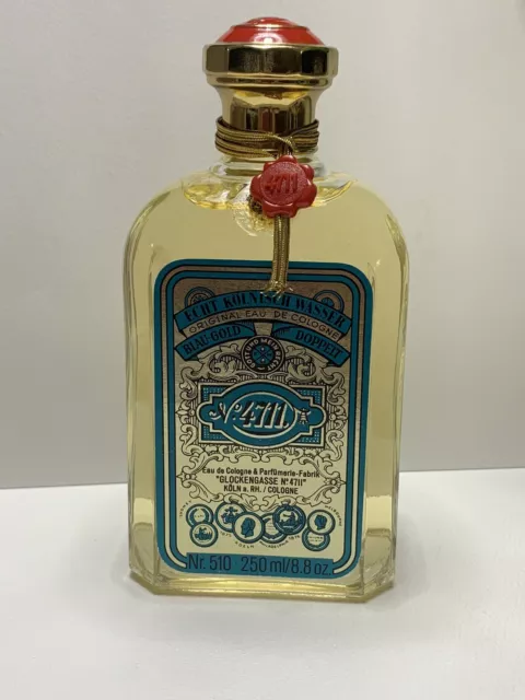 4711 echt Kölnisch Wasser Blau Gold Doppelt Nr. 510 • 250 ml/8.8 oz VINTAGE