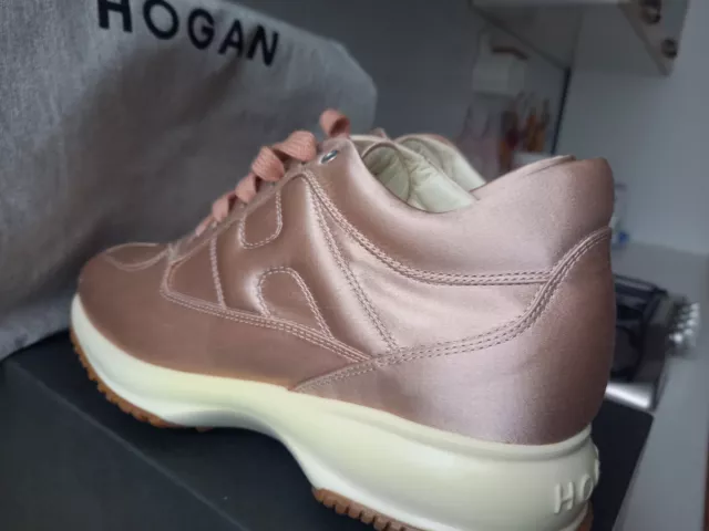 SCARPE DONNA HOGAN sneakers rosa misura 36 5 USATE IN BUONO STATO