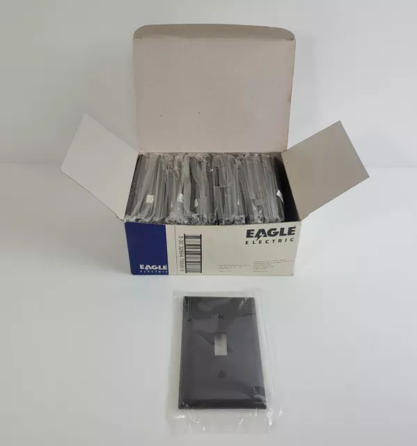 Eagle 2134B - BOX Brown Single Toggle Wall Plate Smooth Thermoset PACK OF 25