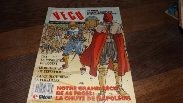 VECU N°38 - MAGAZINE BIMESTRIEL EDITE PAR GLENAT - 3è TRIMESTRE 1989 - BD COUL