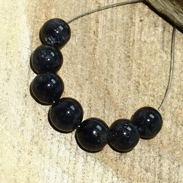 Black Tourmaline Round Beads Briolette Natural Loose Gemstone Making Jewelry