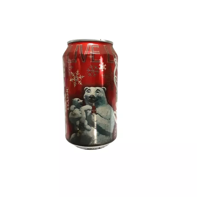 2005 Polar Bears Holiday Christmas Coca Cola Soda Can Empty 12 oz