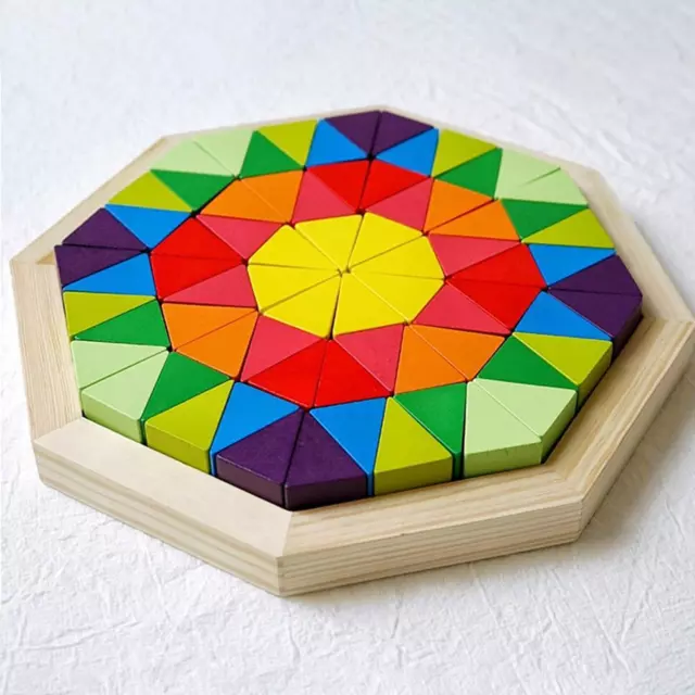 Holzklötze, Puzzleform, Musterblock für die Koordination von Farben im