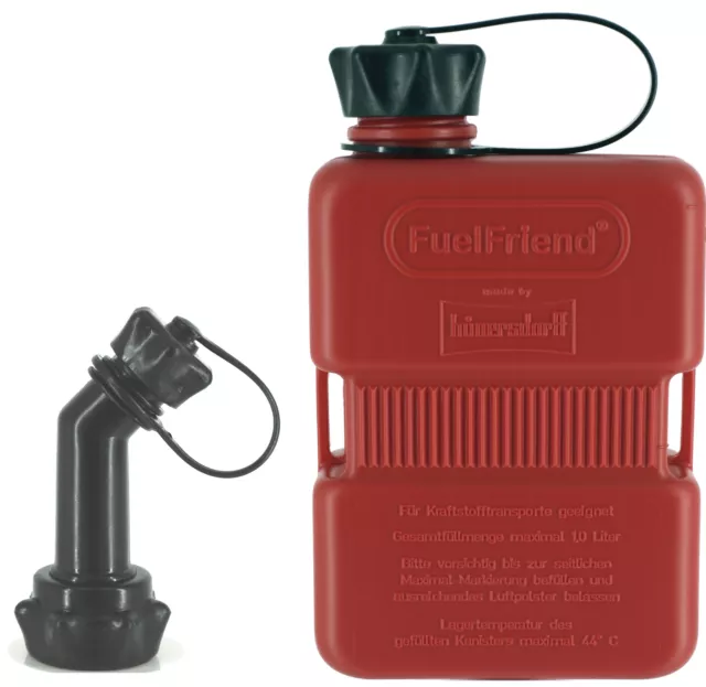 FUELFRIEND-PLUS 1 Liter Benzinkanister Reservekanister + Füllrohr verschließbar