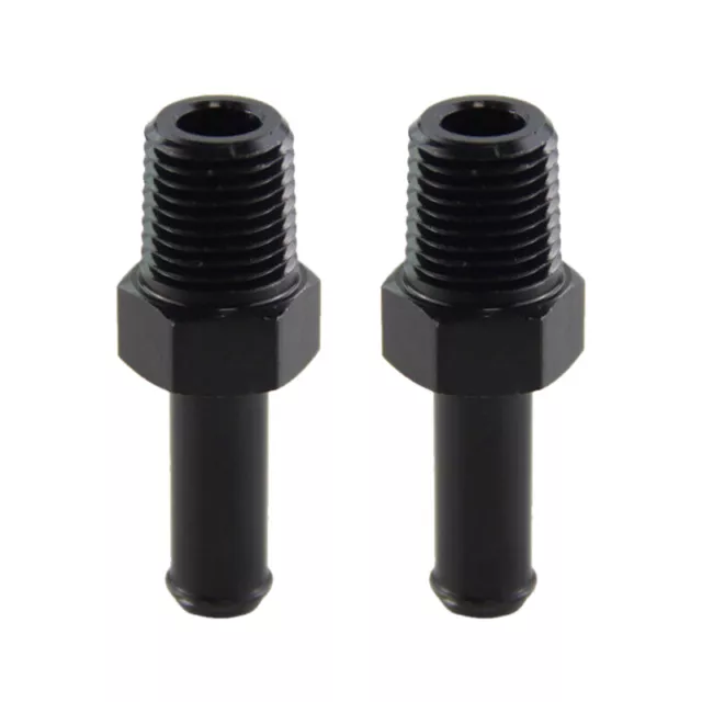 2pcs AN6 1/4'' NPT Male to 3/8" Hose Barb Straight Adapter Fitting A4