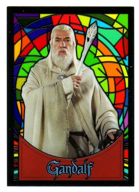Lord Of The Rings Evolution Stained Glass Insert Card S5 Gandalf