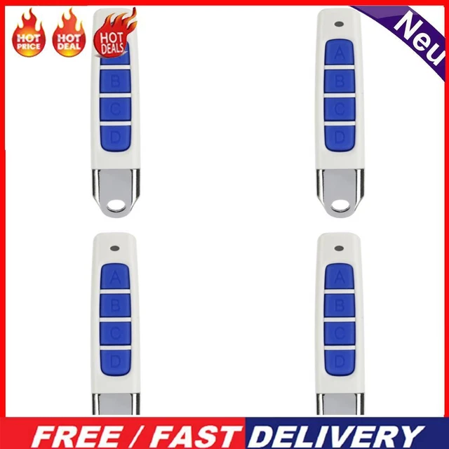 433MHZ CLONING CODE Plastic 4 Keys Remote Control for Garage Gate ...