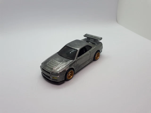 HOT WHEELS NISSAN Skyline GT-R R34 Custom With Real Riders £13.50 ...