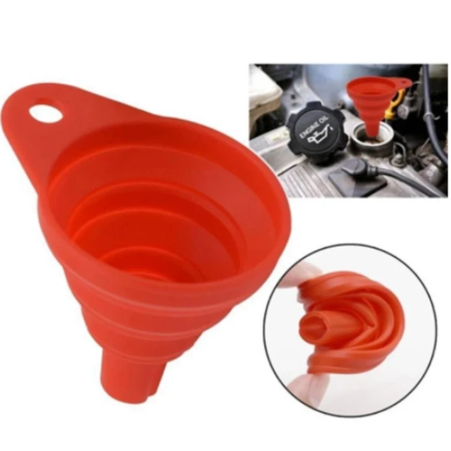 Invertitore auto silicone dal design pieghevole per facile riempimento olio e