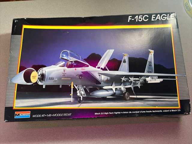 Monogram Jet Models F-15C EAGLE FIGHTER Jet Monogram 1/48 Scale Plastic Model Kit EUR 25,70 ...