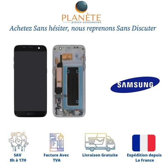 Vitre arrière Samsung Galaxy S7 Edge (G935F) Or- Avec logo